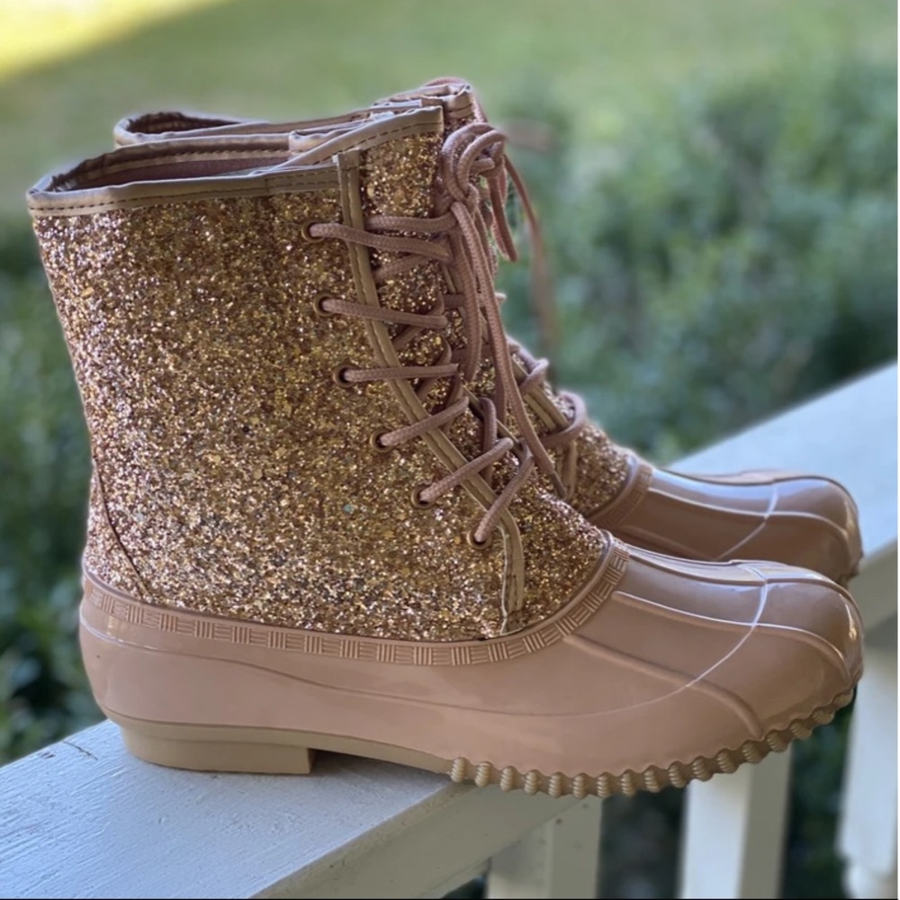 NWT Glitter Rain Boots - Picture 2 of 7